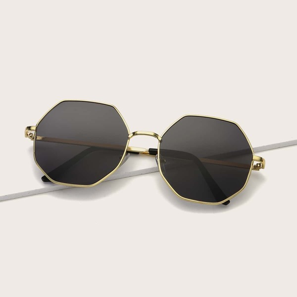 

Polygon Metal Frame Sunglasses