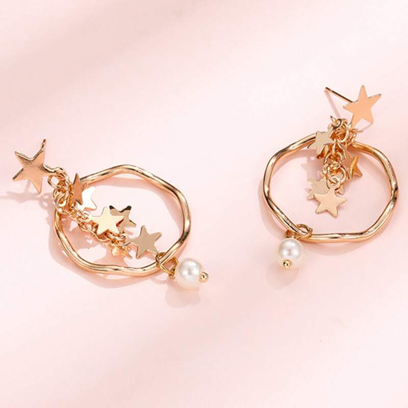 

Star Tassel Drop Earrings, Gold