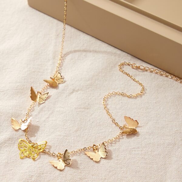 

Butterfly Charm Necklace, Gold