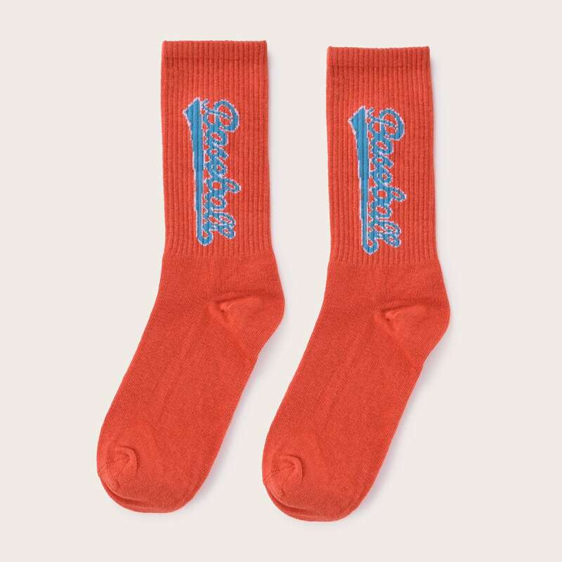 

Guys Letter Graphic Socks, Orange