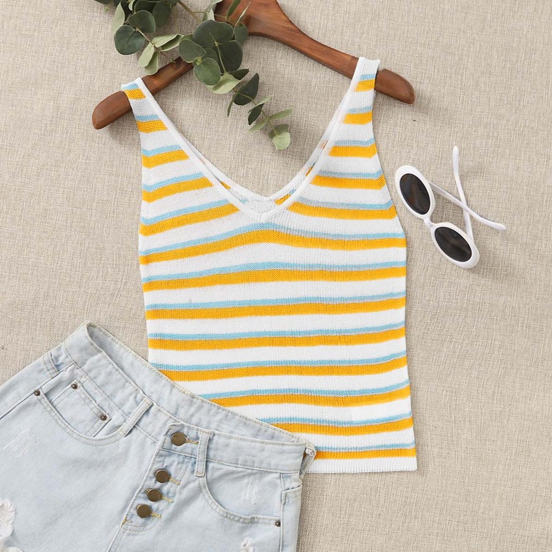 

Striped Knit Top, Multicolor