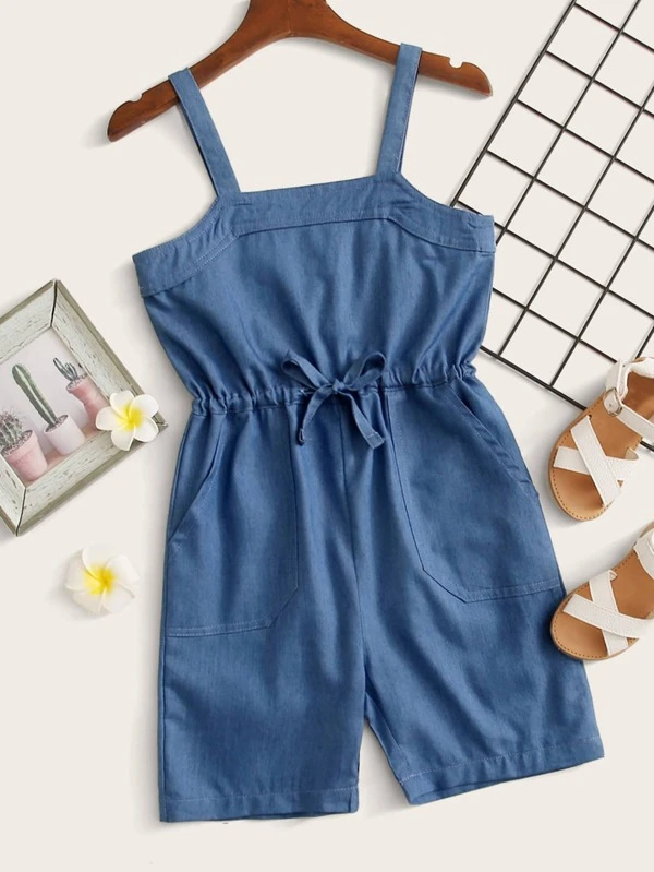 denim cami overalls