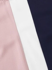 SHEIN Unity 荷葉邊拼色上衣 - 彩色 - 查看 4
