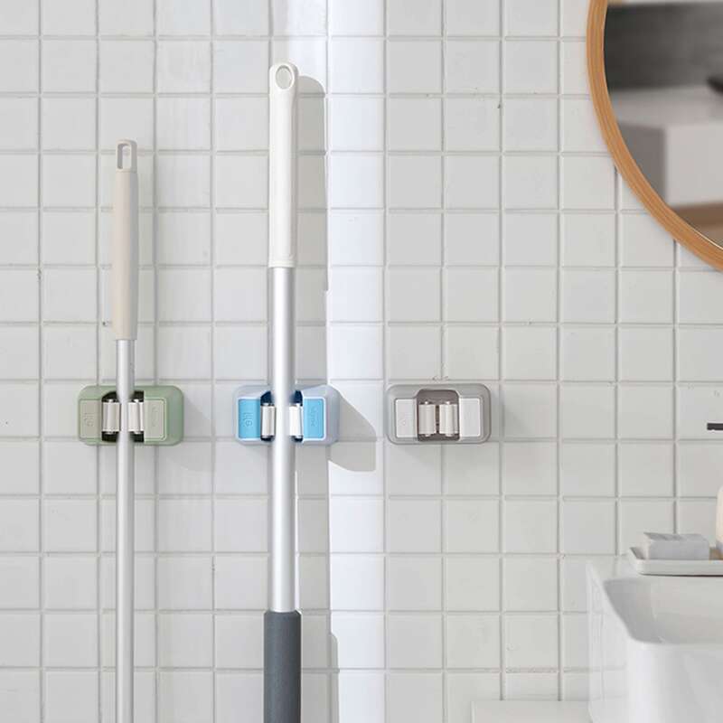 

1pc Wall Mounted Mop Gripper, Multicolor