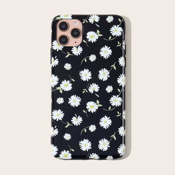 

Daisy Print iPhone Case, Black