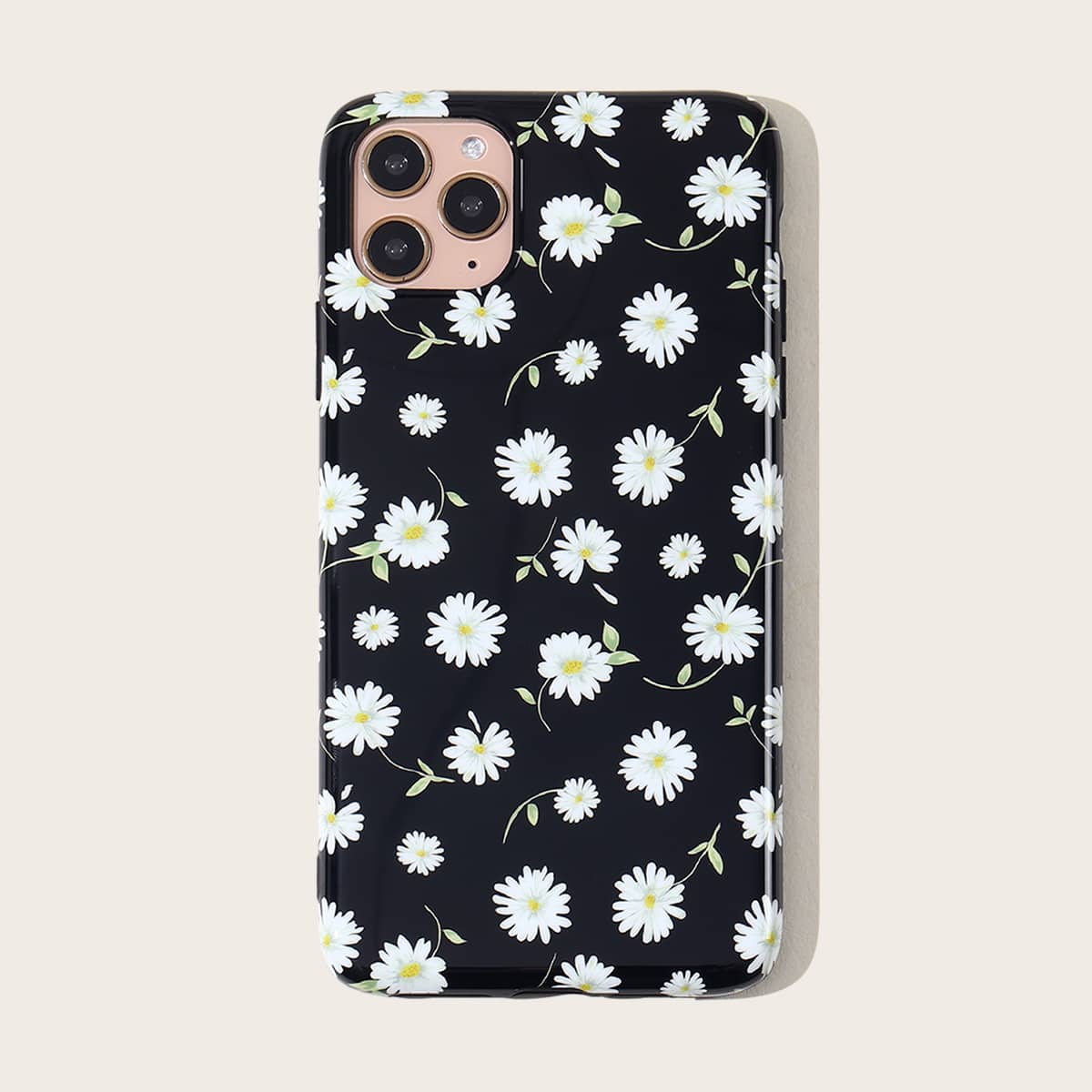 

Daisy Print iPhone Case, Black