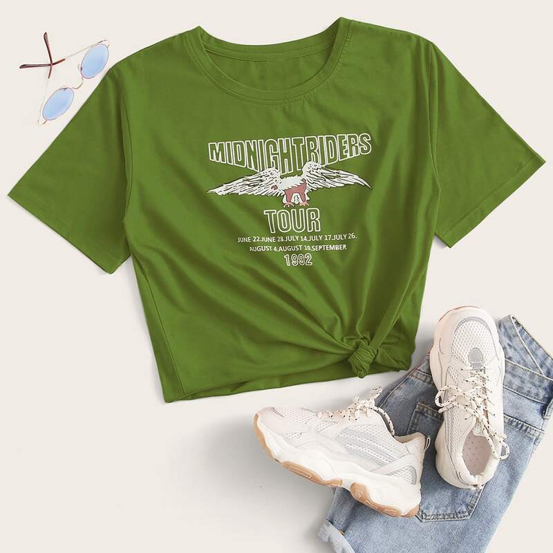

Eagle Graphic Green Tee