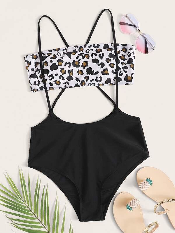 bandeau suspender swimsuit