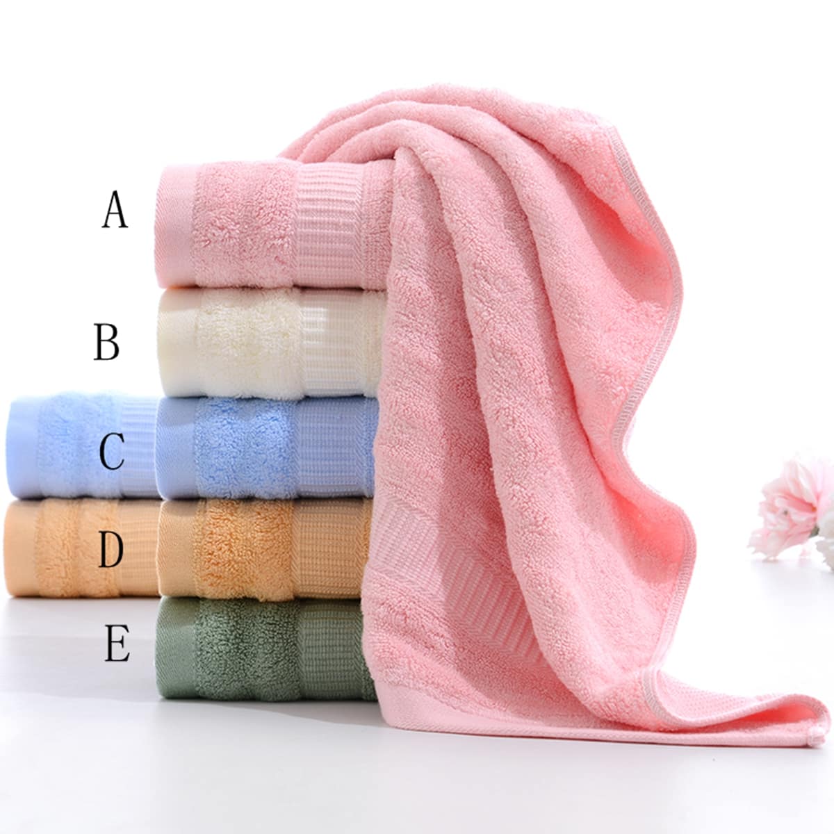 

1pc Solid Absorbent Towel, Multicolor