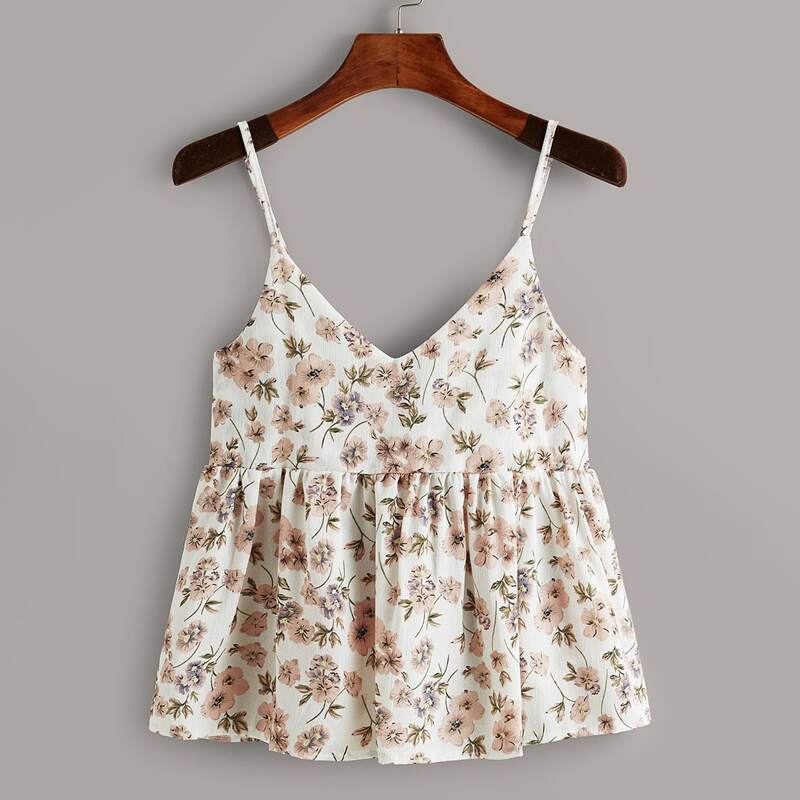 

Floral Peplum Cami, Multicolor