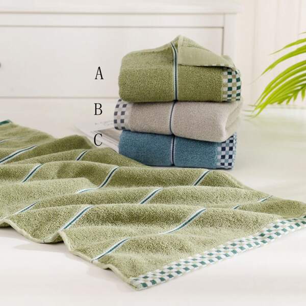 

1pc Stripe Pattern Towel, Multicolor