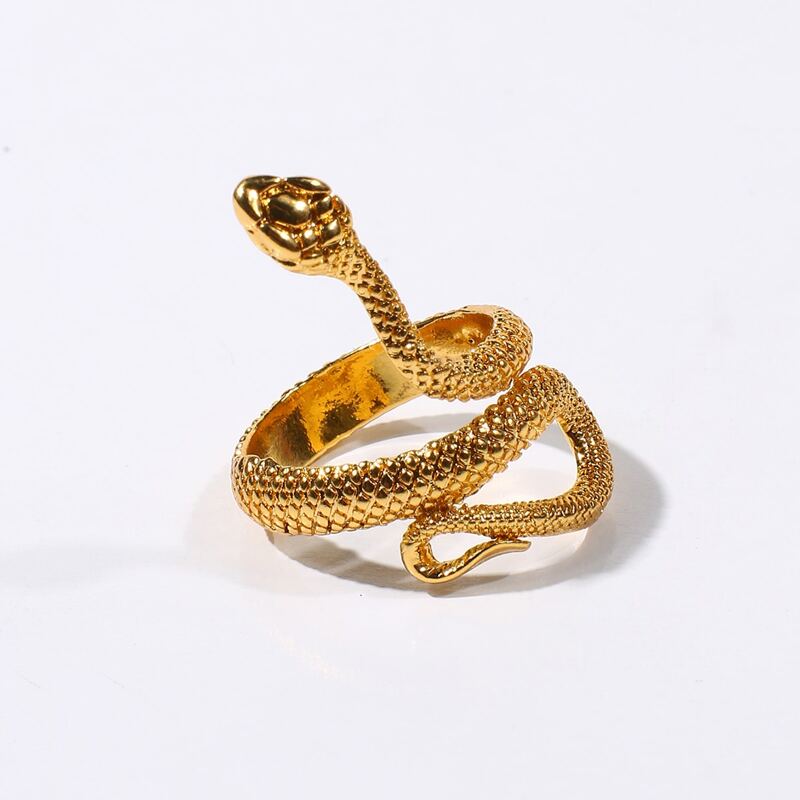 

1pc Snake Design Ring, Gold