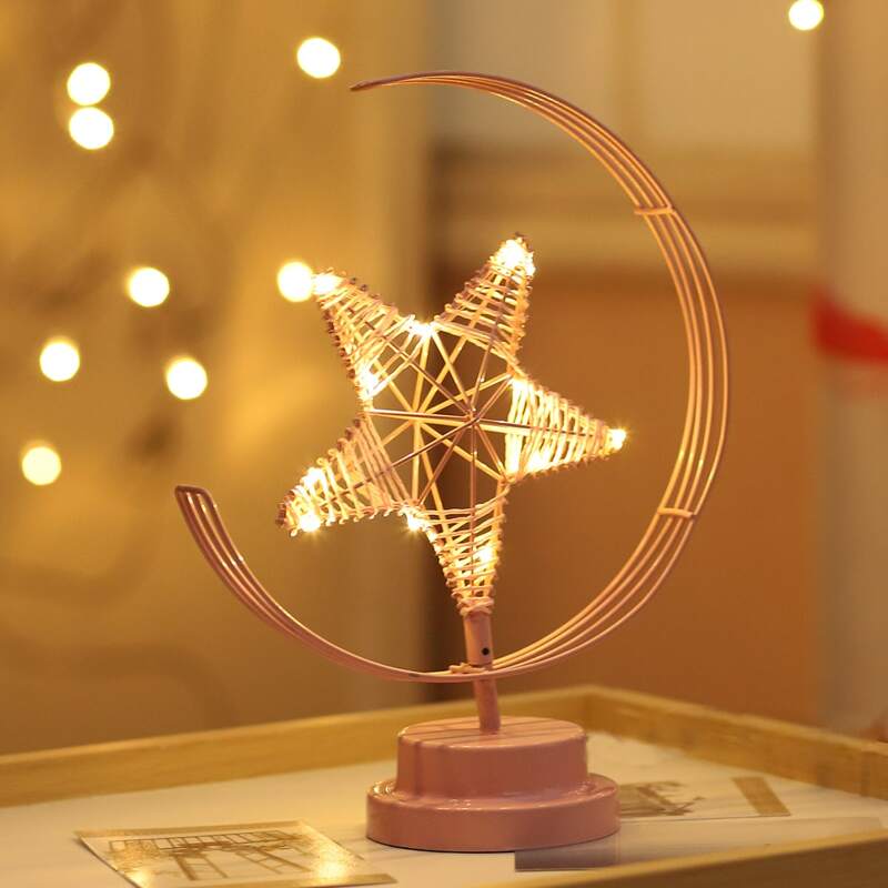 

Moon & Star Design Night Light, Beige