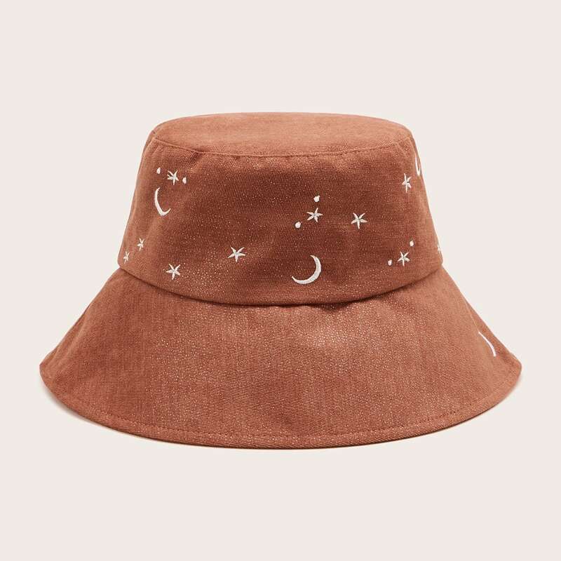 

Star & Moon Bucket Hat, Brown