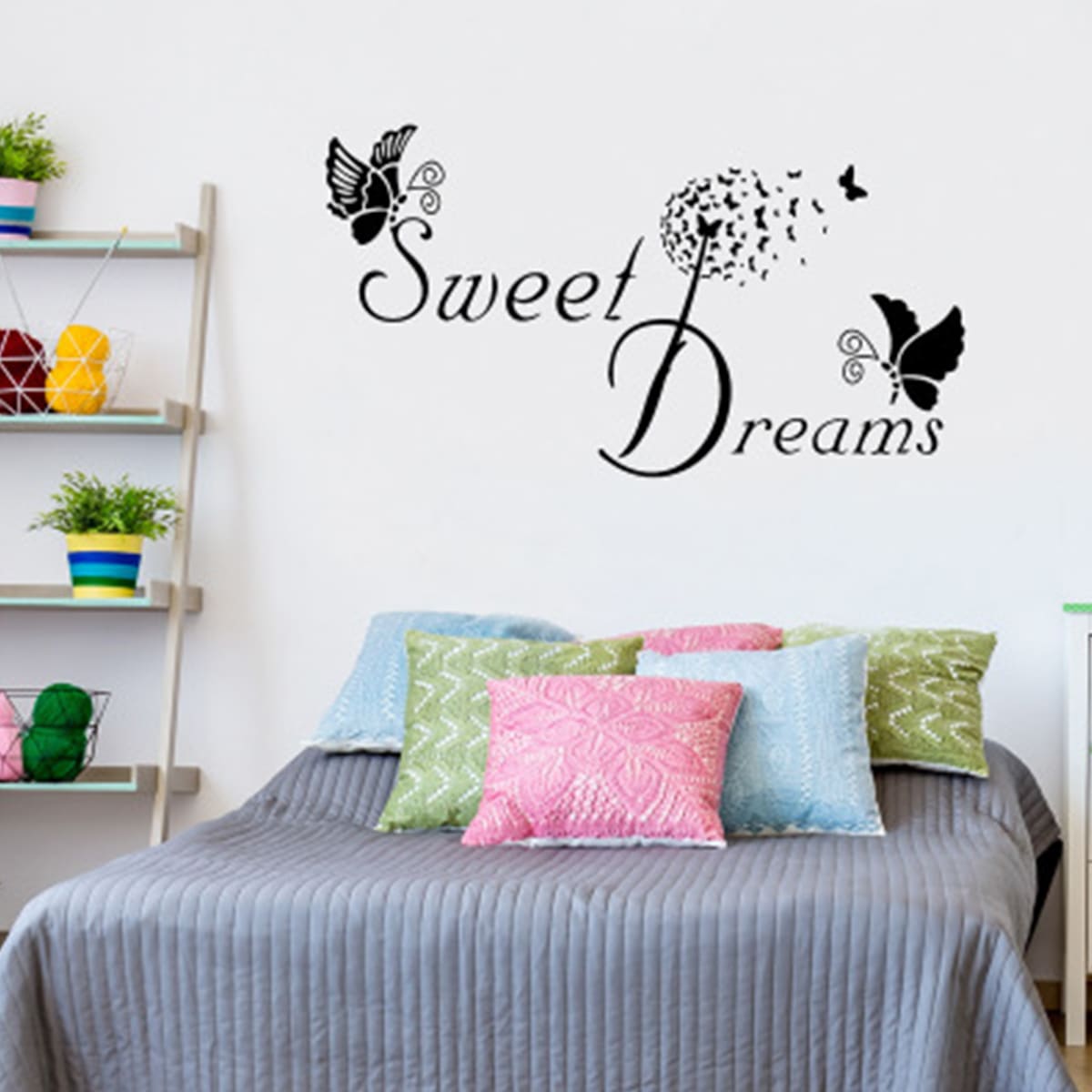 

Slogan Graphic Wall Sticker, Black
