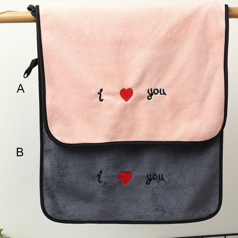 

1pc Slogan Embroidery Face Towel, Multicolor