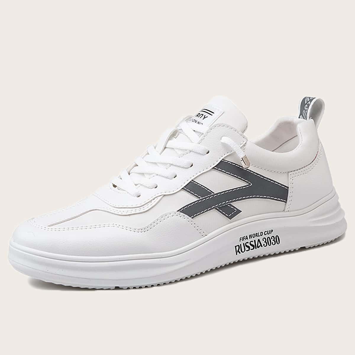 

Guys Lace-up Front Wide Fit Sneakers, White