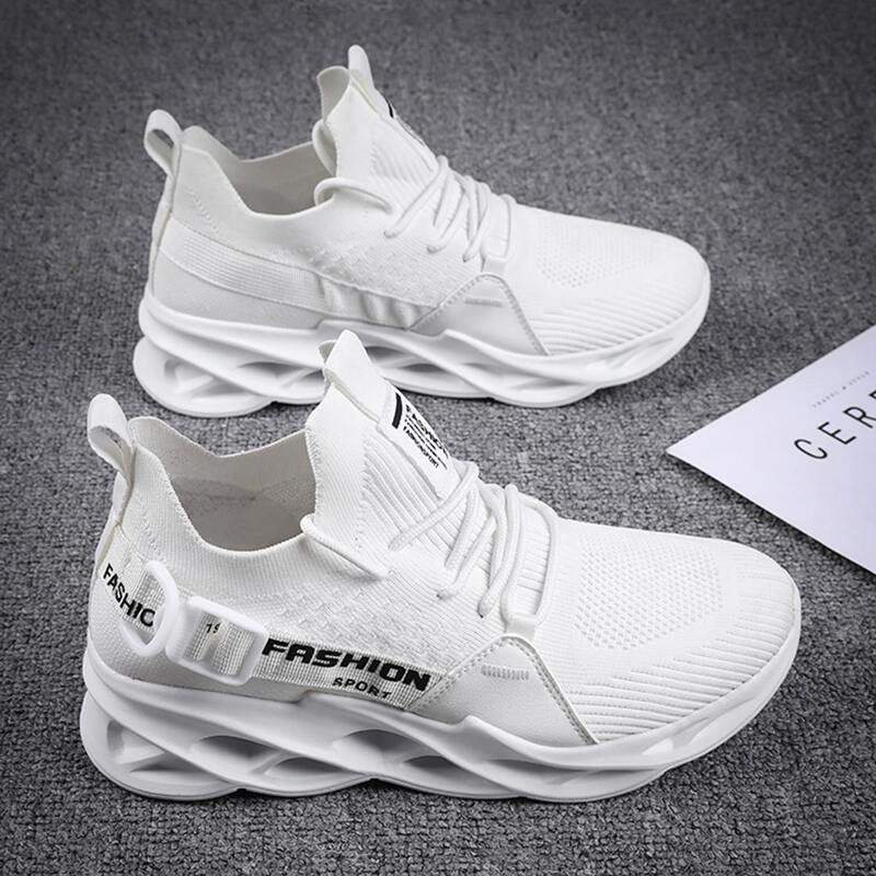 

Guys Letter Graphic Knit Sneakers, White