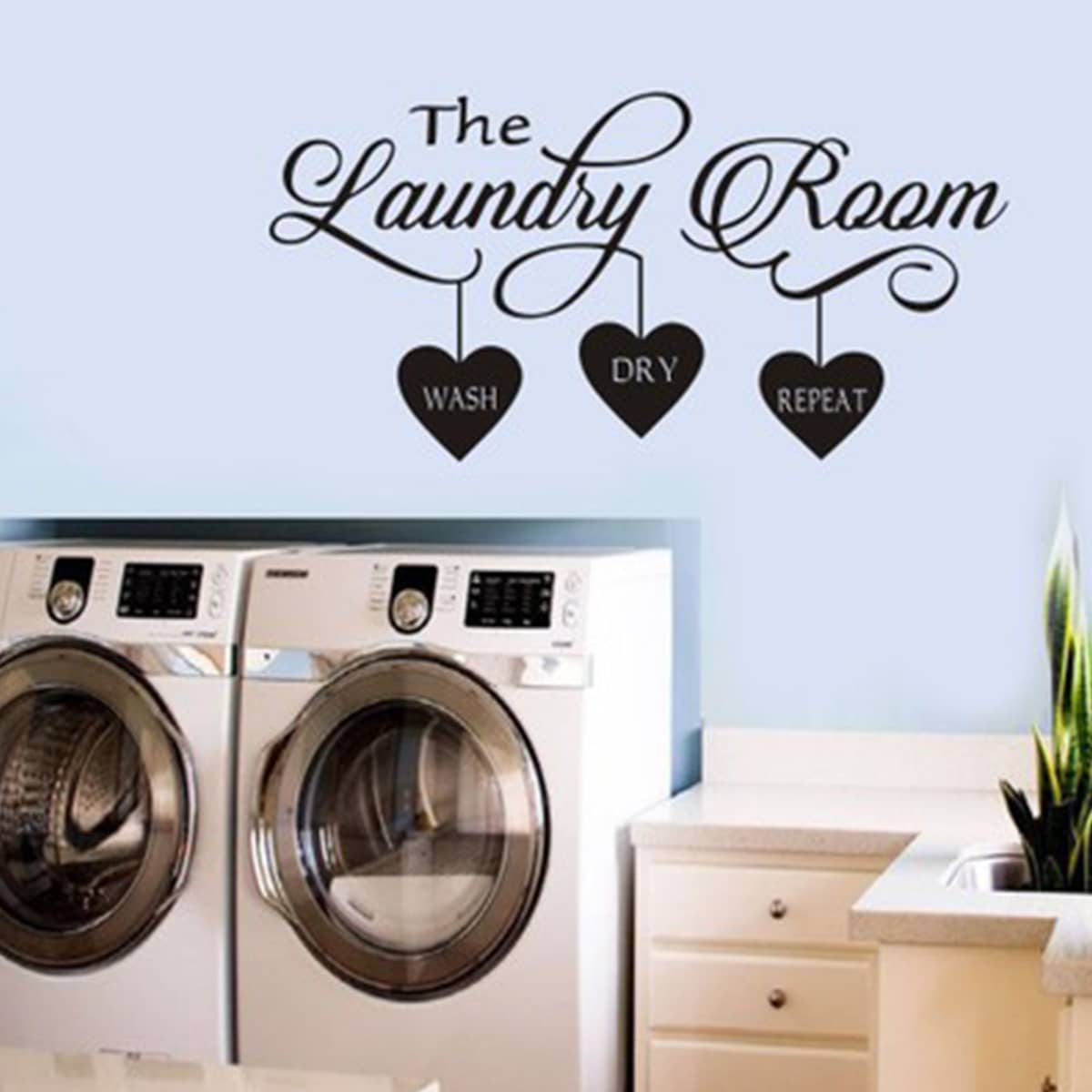 

Laundry Room Wall Sticker, Black