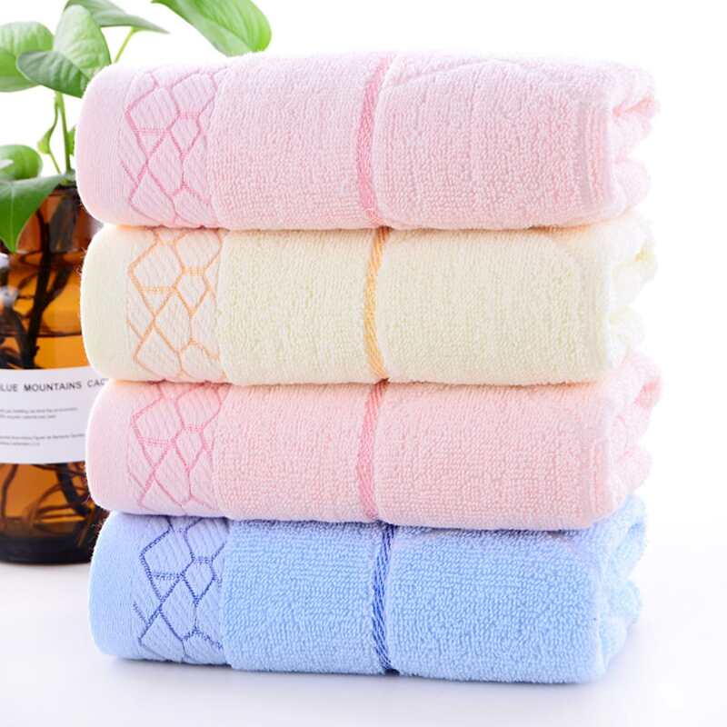 

1pc Jacquard Solid Face Towel, Multicolor