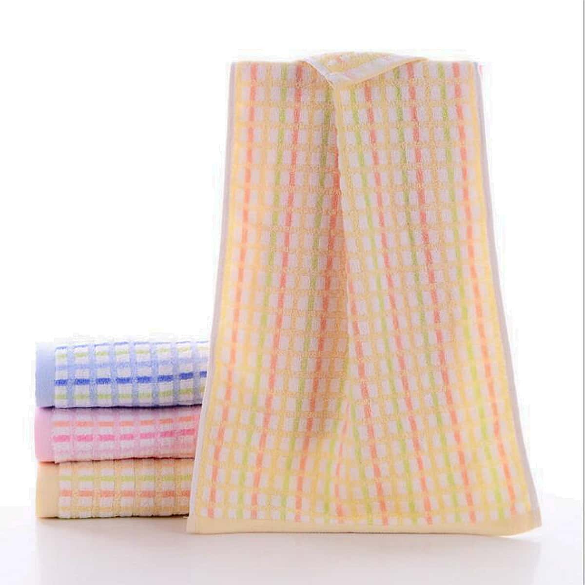 

1pc Plaid Face Towel, Multicolor