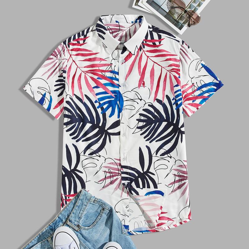 

Guys Hawaiian Shirt, Multicolor