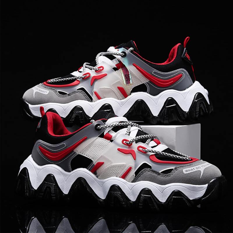 

Guys Colorblock Lace-up Front Chunky Sneakers, Multicolor