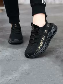 兒童字母圖案繫帶運動鞋