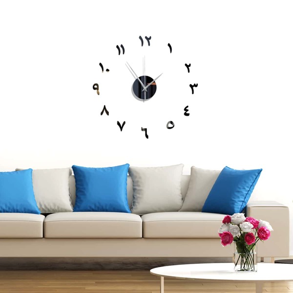 

1pc Mirror Surface Wall Clock, Multicolor