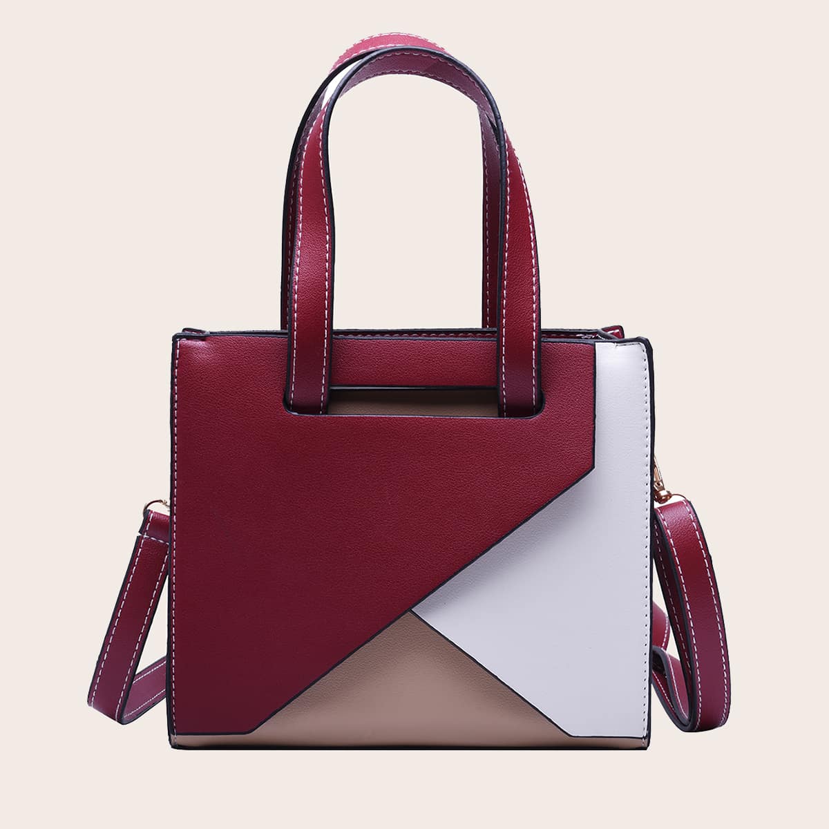 

Colorblock Tote Bag, Multicolor