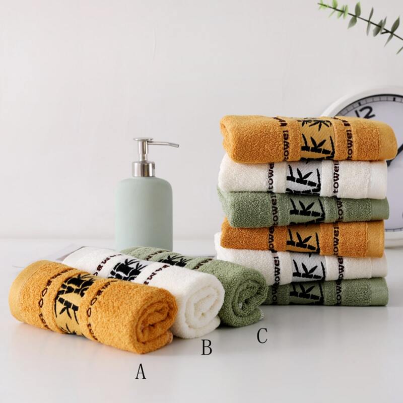 

1pc Bamboo Pattern Towel, Multicolor