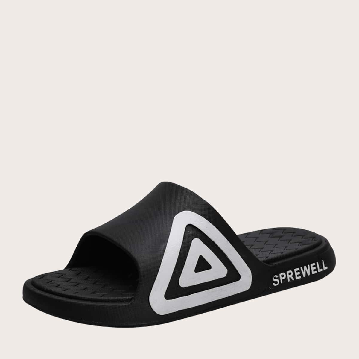 

Guys Geometric Pattern Sliders, Black