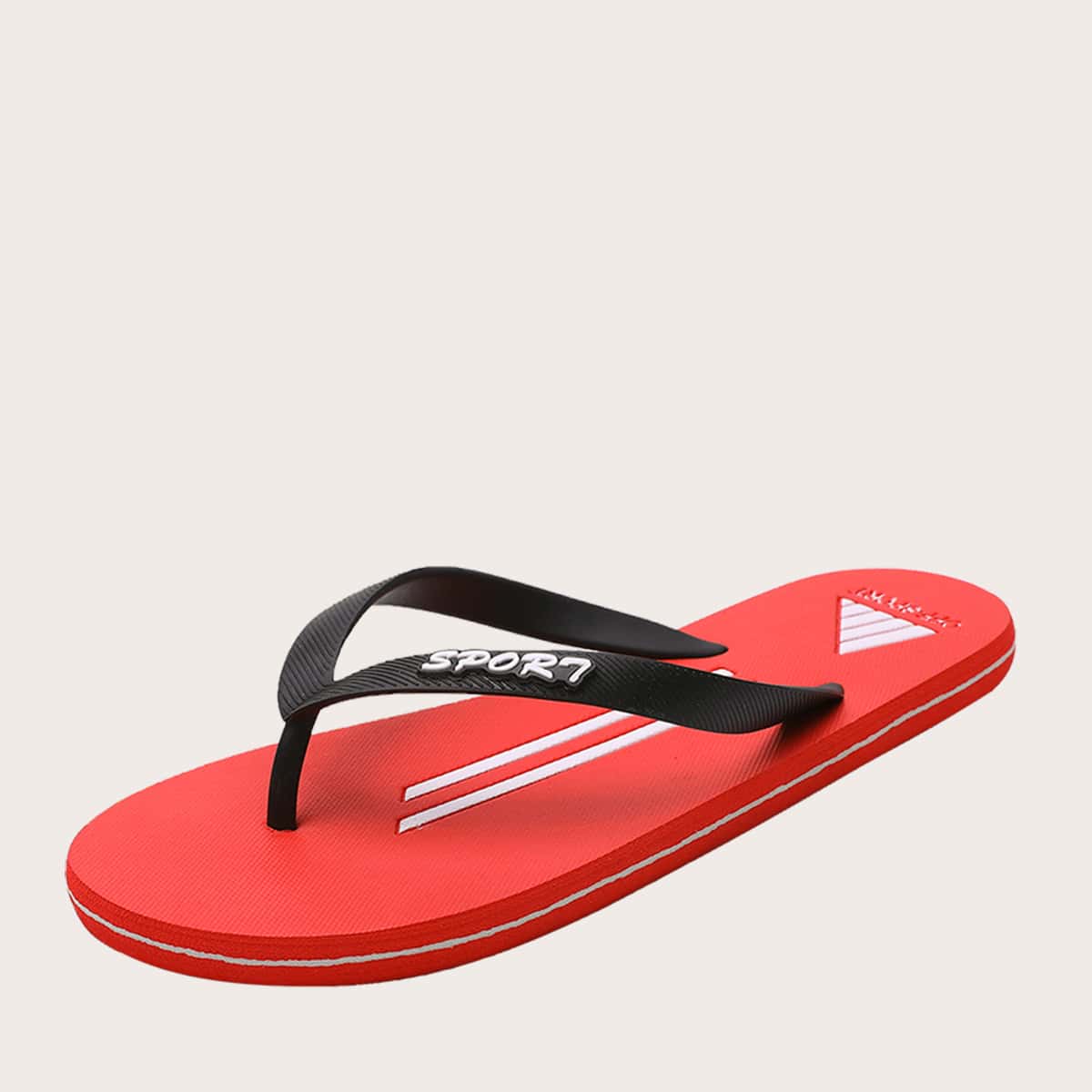 

Guys Letter Graphic Flip Flops, Black