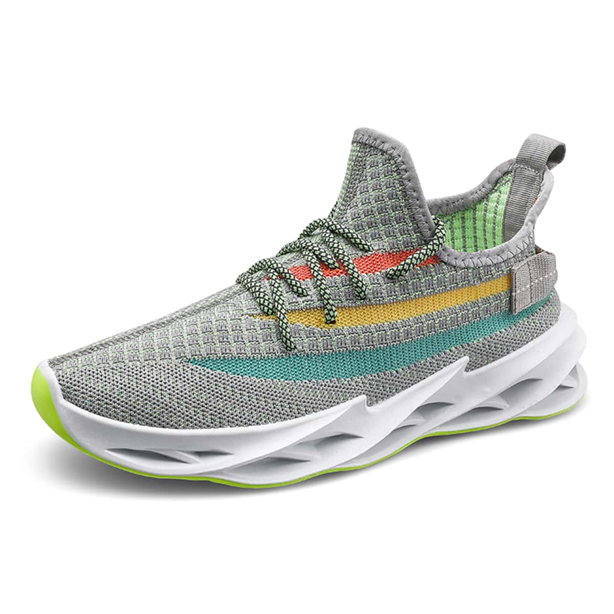 

Guys Colorblock Lace-up Front Sneakers, Green