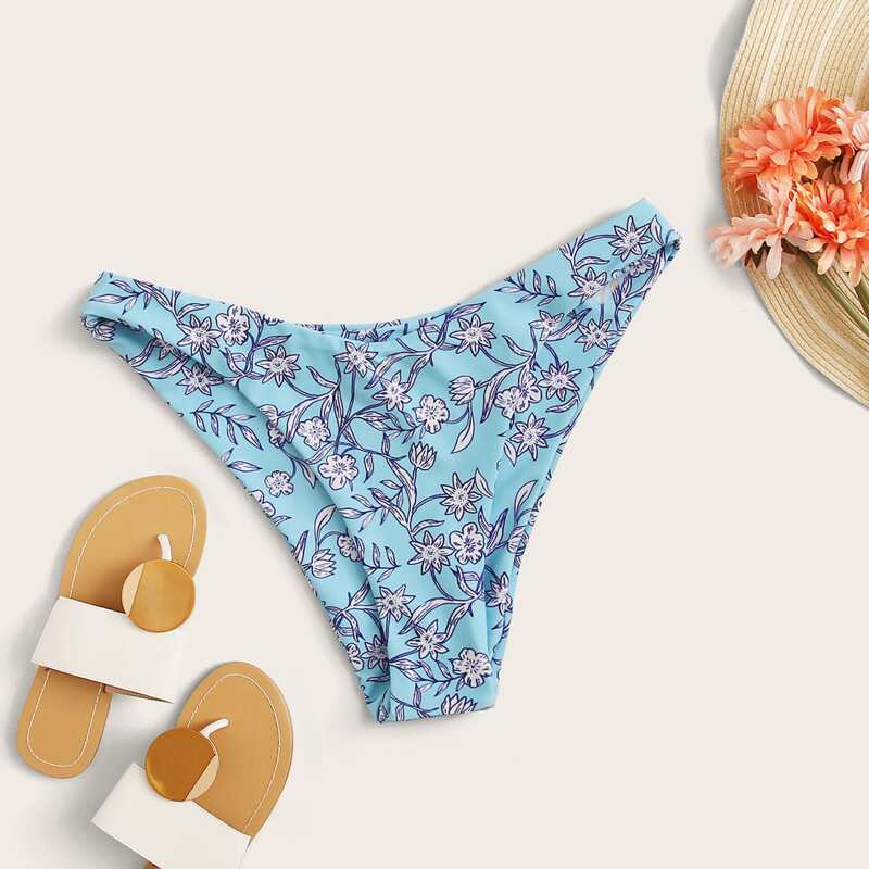

Floral High Cut Bikini Panty, Multicolor