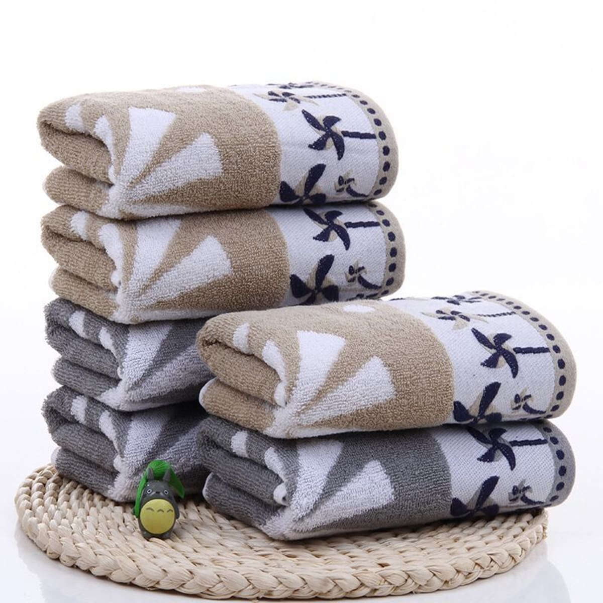 

1pc Windmill Pattern Towel, Multicolor