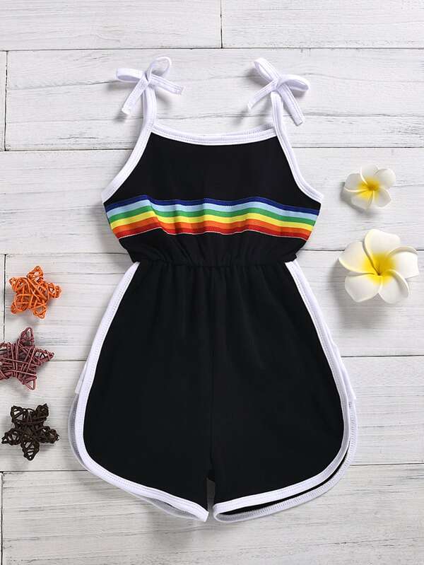girls rainbow romper
