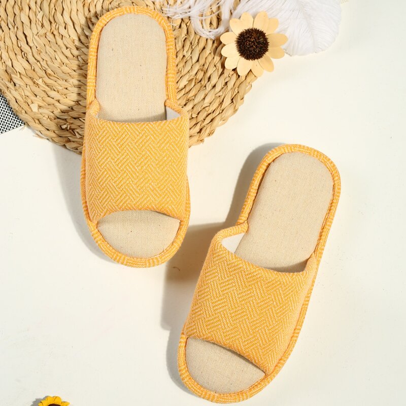 

Open Toe Wide Fit Sliders, Yellow