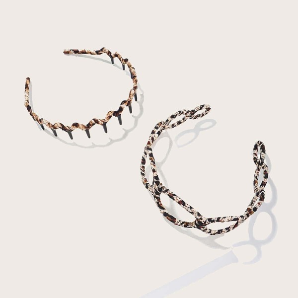 

Leopard Print Hollow Out Hair Hoop, Multicolor