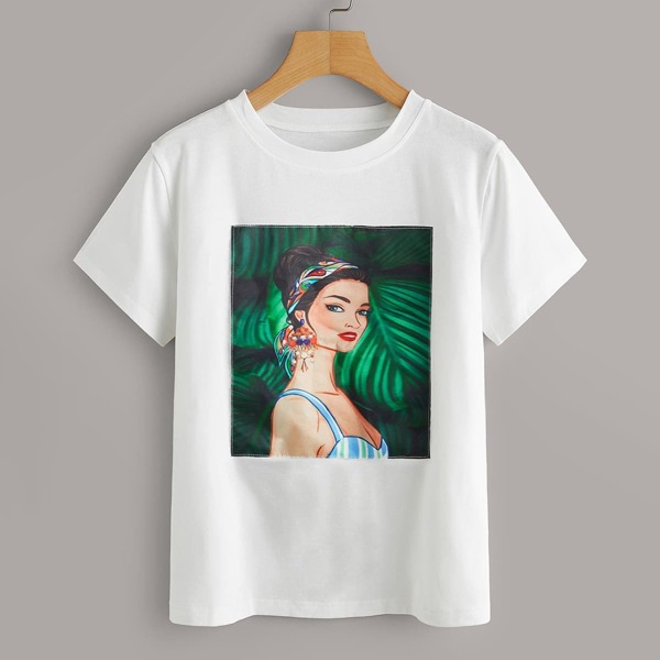 

Figure Graphic Short Sleeve Tee, White