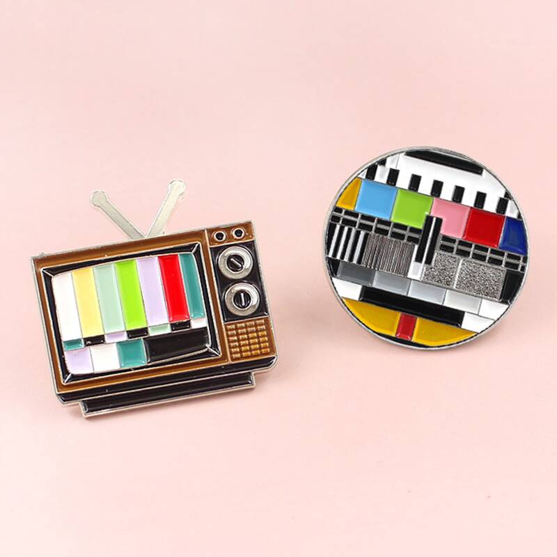 

TV Shaped Brooch, Multicolor