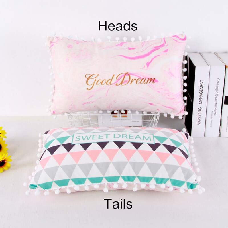 

1pc Slogan Graphic Double Side Pillowcase, Multicolor
