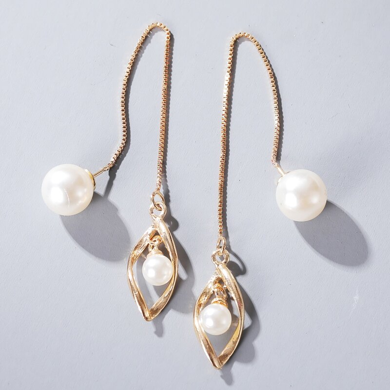 

Faux Pearl Drop Earrings, Multicolor