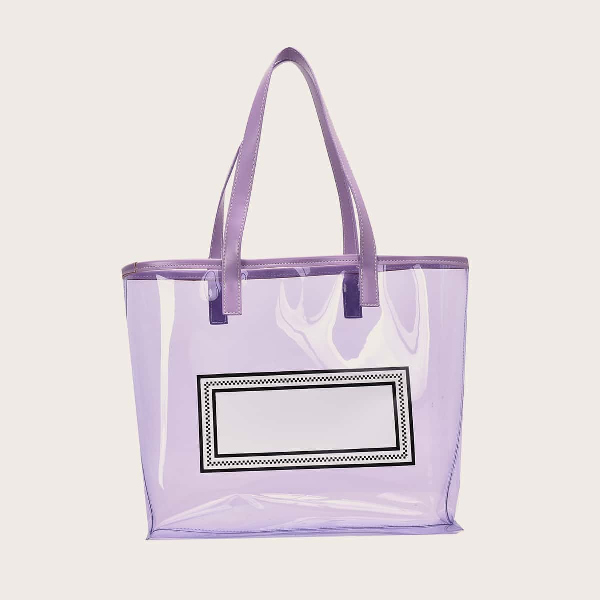 

Clear Tote Bag, Purple