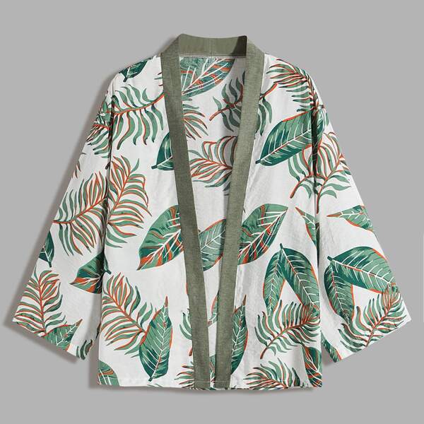 

Men Tropical Print Kimono, Multicolor