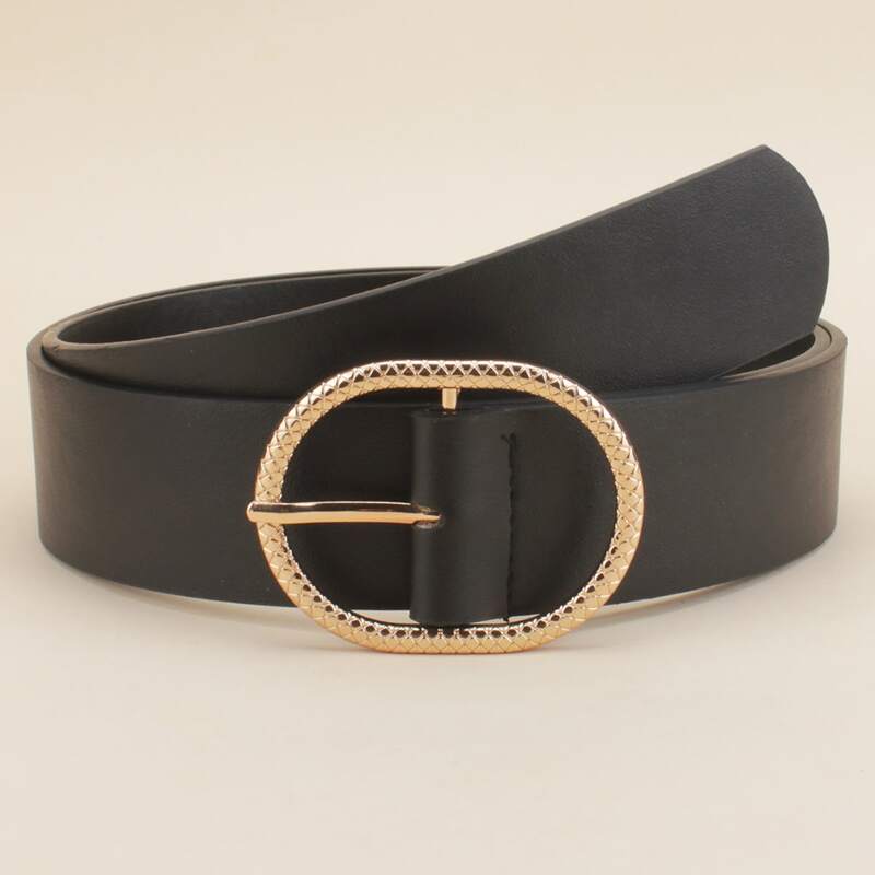 

Metal Buckle Belt, Black