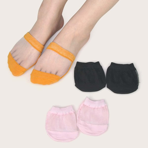 

Half Foot Toe Mesh Socks, Multicolor