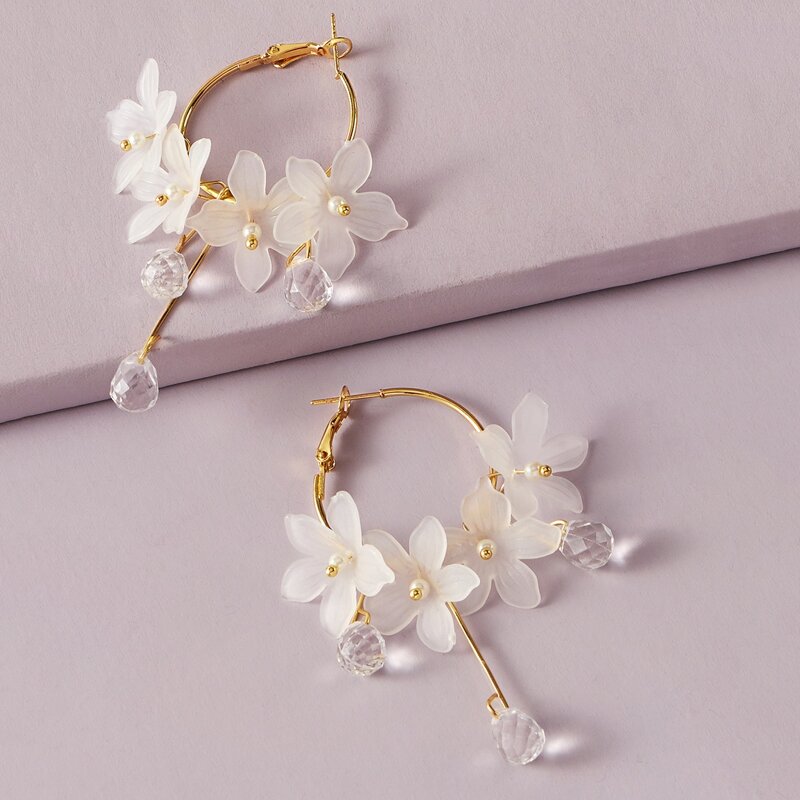 

Flower Tassel Drop Earrings, Multicolor