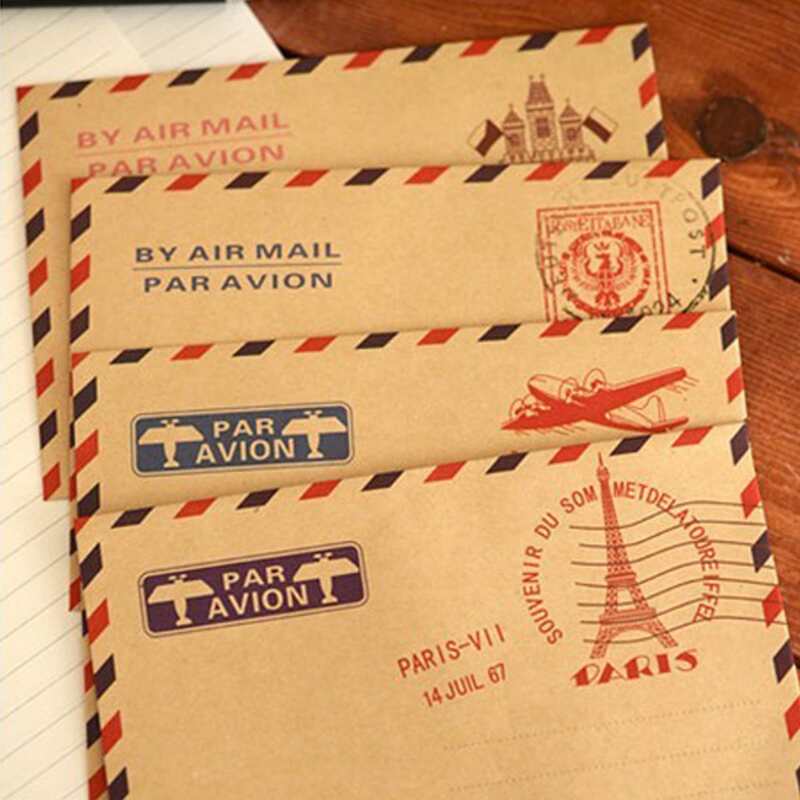 

5pcs Vintage Pattern Random Envelope, Brown