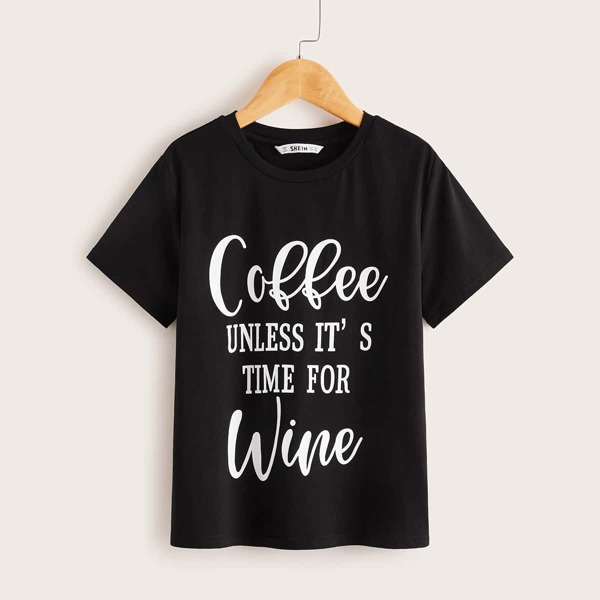 

Boys Slogan Graphic Tee, Black